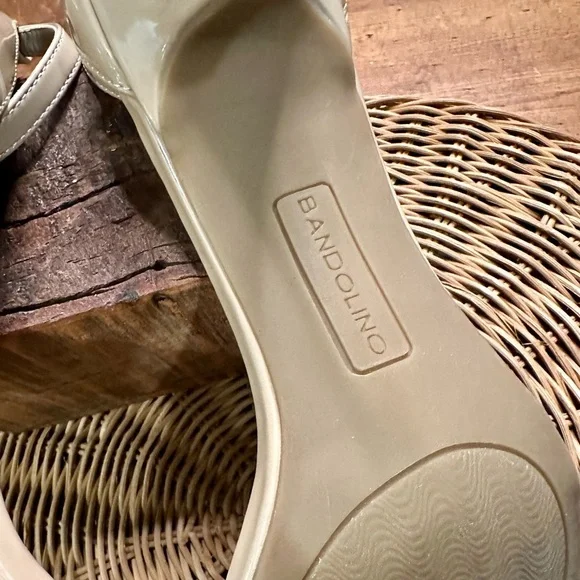 Bandolino Nude Patent Versatile Madia Open-Toe Ankle Strap Stiletto Sandals - Picture 8 of 9